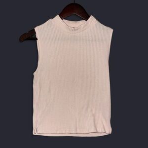 Forever 21 Ribbed Sleeveless Top in Cream